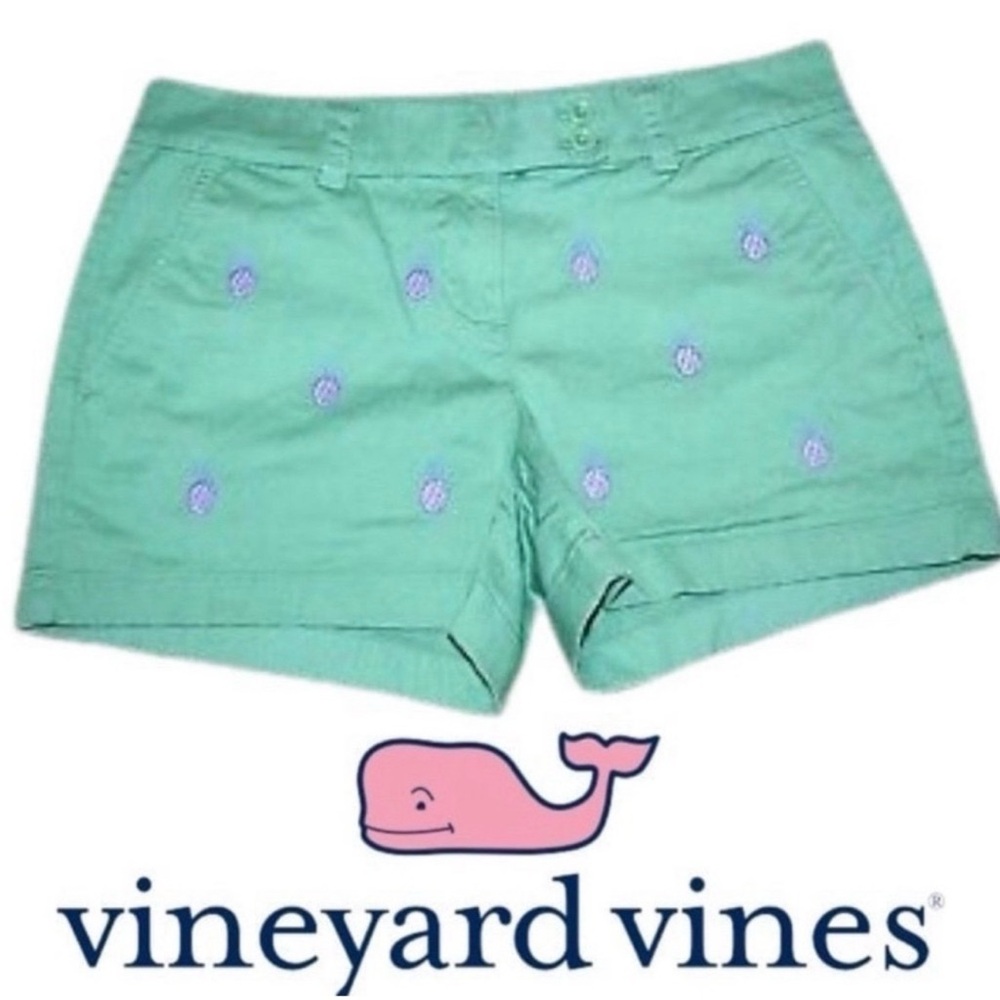 Vineyard Vines Embroidered Pineapple Shorts Size 0 PRICE FIRM